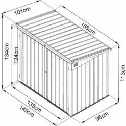 Zelsius Armoire à Matériel | Anthracite | Armoire De Jardin | 158 X 101 X 134 Cm -Rangement de jardin Soldes 18087859 5