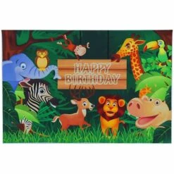 INSMA Dessin Animé Jungle Animal Jetable Fête Vaisselle Ensembles Enfants Anniversaire Safari Fête Décor Bébé Douche Forêt Thème Fête Fournitures -Rangement de jardin Soldes 18197058 2