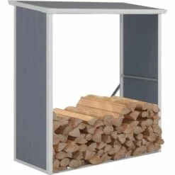 HABITAT ET JARDIN Abri Bûches Résine "Alexandre" - 2.11 M² - 242 X 87 X 190 Cm - Gris