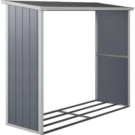 HABITAT ET JARDIN Abri Bûches Résine "Alexandre" - 2.11 M² - 242 X 87 X 190 Cm - Gris 5 HABITAT ET JARDIN Abri Bûches Résine "Alexandre" - 2.11 M² - 242 X 87 X 190 Cm - Gris – Image 3