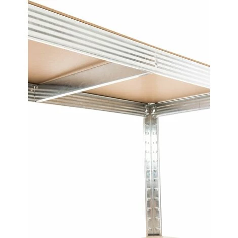 CLP Lot De 2 Etagères De Rangement G 90x40x180 Cm Avec Charge De 875 Kg Argent 5 CLP Lot De 2 Etagères De Rangement G 90x40x180 Cm Avec Charge De 875 Kg Argent – Image 3