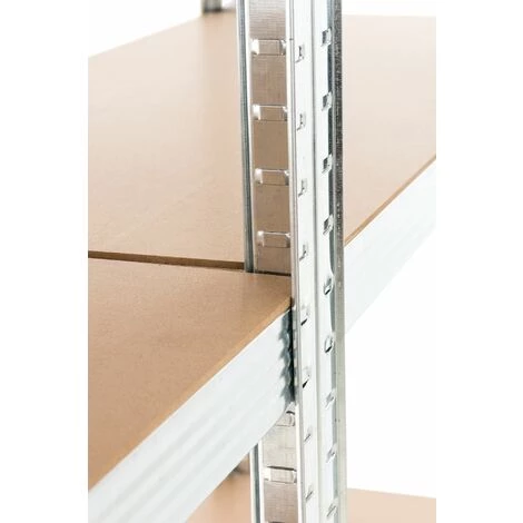 CLP Lot De 2 Etagères De Rangement G 90x40x180 Cm Avec Charge De 875 Kg Argent 6 CLP Lot De 2 Etagères De Rangement G 90x40x180 Cm Avec Charge De 875 Kg Argent – Image 4