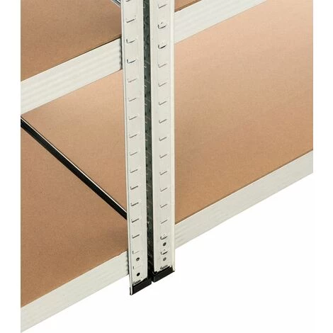 CLP Lot De 2 Etagères De Rangement G 90x40x180 Cm Avec Charge De 875 Kg Argent 7 CLP Lot De 2 Etagères De Rangement G 90x40x180 Cm Avec Charge De 875 Kg Argent – Image 5