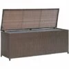 ASUPERMALL Boite De Rangement De Jardin Marron 120x50x60 Cm Resine Tressee 1 ASUPERMALL Boite De Rangement De Jardin Marron 120x50x60 Cm Resine Tressee -Rangement de jardin Soldes 18406956 1