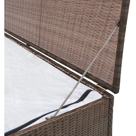 ASUPERMALL Boite De Rangement De Jardin Marron 120x50x60 Cm Resine Tressee 5 ASUPERMALL Boite De Rangement De Jardin Marron 120x50x60 Cm Resine Tressee – Image 3