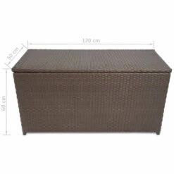 ASUPERMALL Boite De Rangement De Jardin Marron 120x50x60 Cm Resine Tressee 11 ASUPERMALL Boite De Rangement De Jardin Marron 120x50x60 Cm Resine Tressee -Rangement de jardin Soldes 18406956 5
