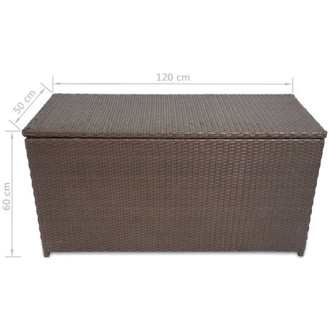ASUPERMALL Boite De Rangement De Jardin Marron 120x50x60 Cm Resine Tressee 7 ASUPERMALL Boite De Rangement De Jardin Marron 120x50x60 Cm Resine Tressee – Image 5