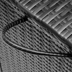 CASARIA Coffre De Rangement Stockage Noir 122x56x61cm Malle Avec Poignées Et Roues -Rangement de jardin Soldes 18476437 3