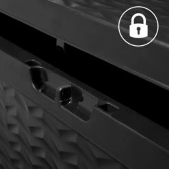 DEUBA Coffre Malle De Rangement Avec 4 Roues "CARGO" - 120x45x60 - Anthracite -Rangement de jardin Soldes 18476456 5