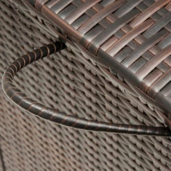 CASARIA Coffre De Rangement En Polyrotin Malle Boîte Stockage Jardin Terrasse - Brun Ou Noir Brun -Rangement de jardin Soldes 18476665 4