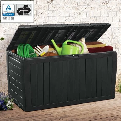 Deuba Keter - Coffre De Rangement Marvel Plus Anthracite Avec Roulettes 270 L Poignées Latérales Malle De Rangement 3 Deuba Keter - Coffre De Rangement Marvel Plus Anthracite Avec Roulettes 270 L Poignées Latérales Malle De Rangement