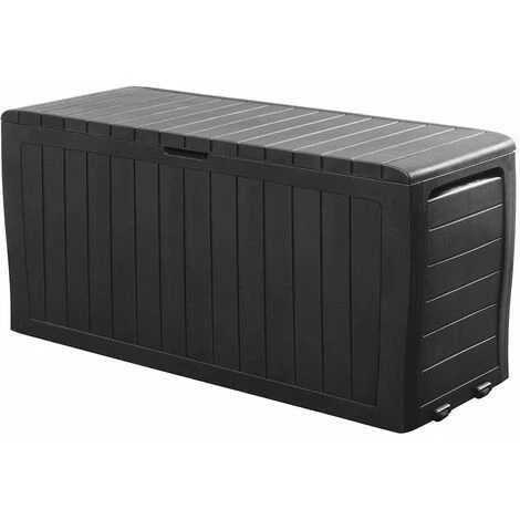 Deuba Keter - Coffre De Rangement Marvel Plus Anthracite Avec Roulettes 270 L Poignées Latérales Malle De Rangement 5 Deuba Keter - Coffre De Rangement Marvel Plus Anthracite Avec Roulettes 270 L Poignées Latérales Malle De Rangement – Image 3