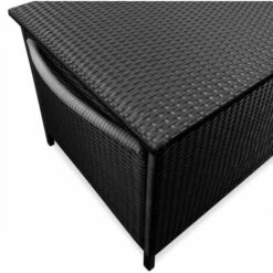 CASARIA Coffre/ Malle De Rangement à Roulettes Noir 117,5 X 55 X 64,5 Cm Avec Cadre En Aluminium Et Revêtement Amovible -Rangement de jardin Soldes 18477513 3