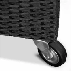 CASARIA Coffre/ Malle De Rangement à Roulettes Noir 117,5 X 55 X 64,5 Cm Avec Cadre En Aluminium Et Revêtement Amovible -Rangement de jardin Soldes 18477513 4