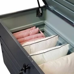 TERRE JARDIN Coffre De Rangement Jardin En Métal 100 X 61 X 62 -Rangement de jardin Soldes 18501134 4