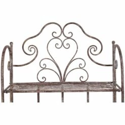 BISCOTTINI Étagère Pliable En Fer Forgé Multifonction Finition Rouille Patinée L63xPR33xH165 Cm -Rangement de jardin Soldes 18526442 4