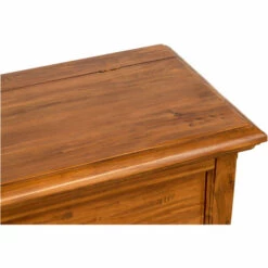 BISCOTTINI Coffre Rustique Style En Bois Massif De Tilleul Finition Noyer L100xPR38xH48 Cm 9 BISCOTTINI Coffre Rustique Style En Bois Massif De Tilleul Finition Noyer L100xPR38xH48 Cm -Rangement de jardin Soldes 18527236 3