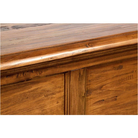 BISCOTTINI Coffre Rustique Style En Bois Massif De Tilleul Finition Noyer L100xPR38xH48 Cm 6 BISCOTTINI Coffre Rustique Style En Bois Massif De Tilleul Finition Noyer L100xPR38xH48 Cm – Image 4