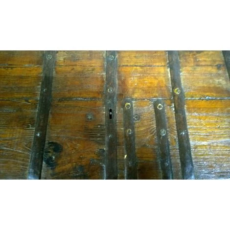 BISCOTTINI Vieux Coffre En Bois Et Fer Aux Dimensions L108 XPR65xH82 Cm 7 BISCOTTINI Vieux Coffre En Bois Et Fer Aux Dimensions L108 XPR65xH82 Cm – Image 5