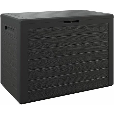 CASARIA Coffre De Rangement "Lille" 190 L Poignées Latérales Malle De Rangement Jardin Terrasse Balcon Anthracite 3 CASARIA Coffre De Rangement "Lille" 190 L Poignées Latérales Malle De Rangement Jardin Terrasse Balcon Anthracite