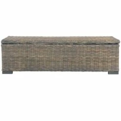 Boîte De Rangement Rotin Naturel Kubu Et Manguier 120 Cm Gris VidaXL 9 Boîte De Rangement Rotin Naturel Kubu Et Manguier 120 Cm Gris VidaXL -Rangement de jardin Soldes 18760863 3