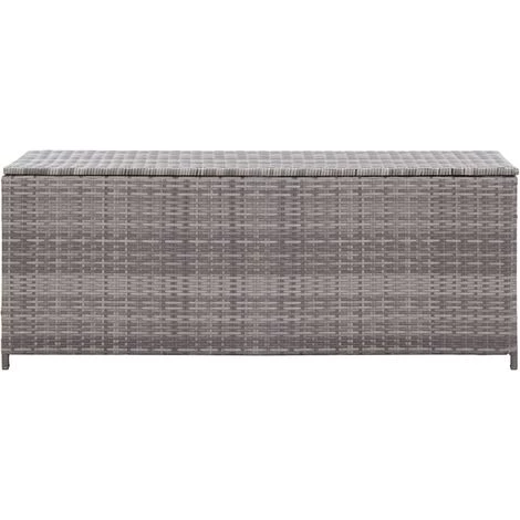 Boîte De Rangement De Jardin Gris 120x50x60 Cm Résine Tressée VidaXL 4 Boîte De Rangement De Jardin Gris 120x50x60 Cm Résine Tressée VidaXL – Image 2