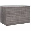 VidaXL Boîte De Rangement De Jardin Gris 150x100x100 Cm Résine Tressée - Gris