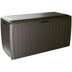 CASARIA Coffre Malle De Rangement 290 L Poids Max. 100 Kg Coussins Accessoires Jardin Board PLUS Braun (de)