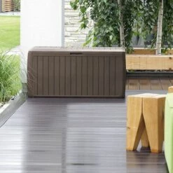 CASARIA Coffre Malle De Rangement 290 L Poids Max. 100 Kg Coussins Accessoires Jardin Board PLUS Braun (de) 9 CASARIA Coffre Malle De Rangement 290 L Poids Max. 100 Kg Coussins Accessoires Jardin Board PLUS Braun (de) -Rangement de jardin Soldes 19190296 3