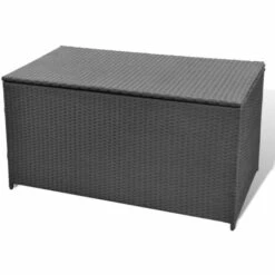 YOUTHUP Boîte De Rangement De Jardin Noir 120x50x60 Cm Résine Tressée -Rangement de jardin Soldes 19549630 3