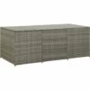 YOUTHUP Boîte De Rangement De Jardin Résine Tressée 180x90x75 Cm Gris -Rangement de jardin Soldes 19550623 1
