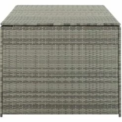 YOUTHUP Boîte De Rangement De Jardin Résine Tressée 180x90x75 Cm Gris -Rangement de jardin Soldes 19550623 4