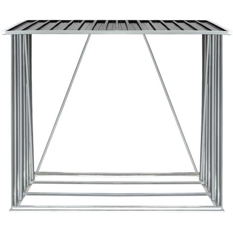YOUTHUP Abri De Stockage à Bois Acier Galvanisé 163x83x154cm Anthracite 7 YOUTHUP Abri De Stockage à Bois Acier Galvanisé 163x83x154cm Anthracite – Image 5