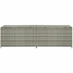 ASUPERMALL Boite De Rangement De Jardin Resine Tressee 200x50x60 Cm Gris -Rangement de jardin Soldes 19769294 3