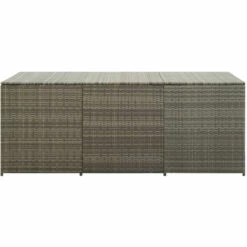 ASUPERMALL Boite De Rangement De Jardin Resine Tressee 180x90x75 Cm Gris -Rangement de jardin Soldes 19769305 5