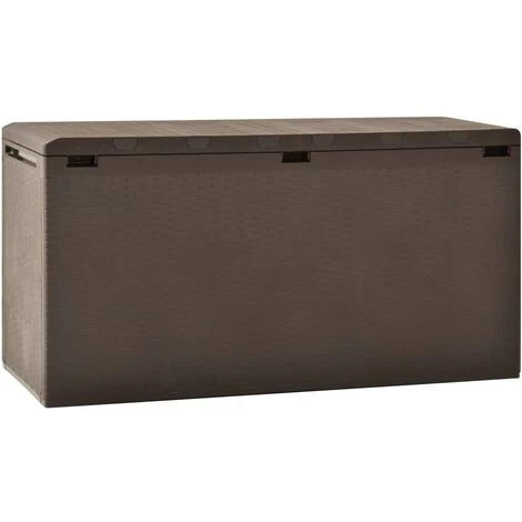 VidaXL Boîte De Rangement De Jardin Marron 114x47x60 Cm - Brun 3 VidaXL Boîte De Rangement De Jardin Marron 114x47x60 Cm - Brun