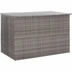 YOUTHUP Boîte De Rangement De Jardin Gris 150x100x100 Cm Résine Tressée Coffre De Jardin - Gris