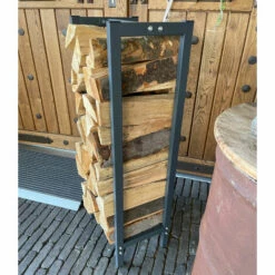 Quick-Star Support De Bois De Chauffage 33x25x90cm Grille De Bois De Chauffage Cheminée Poêle à Bois étagère -Rangement de jardin Soldes 20378677 5