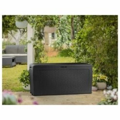 KETER Coffre De Jardin En Résine SAMOA - Gris - 270L -Rangement de jardin Soldes 20904334 3