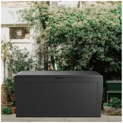 KETER Coffre De Jardin En Résine SAMOA - Gris - 270L -Rangement de jardin Soldes 20904334 4