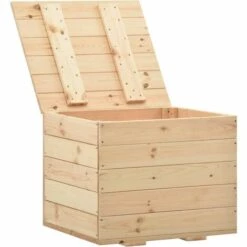 VidaXL Coffre De Rangement 60x54x50,7 Cm Bois De Pin Massif - Brun -Rangement de jardin Soldes 22201087 2