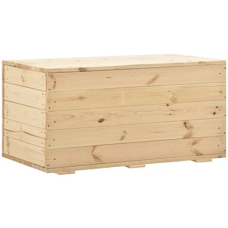 VidaXL Coffre De Rangement 100x54x50,7 Cm Bois De Pin Massif - Brun 3 VidaXL Coffre De Rangement 100x54x50,7 Cm Bois De Pin Massif - Brun