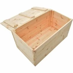 VidaXL Coffre De Rangement 100x54x50,7 Cm Bois De Pin Massif - Brun 9 VidaXL Coffre De Rangement 100x54x50,7 Cm Bois De Pin Massif - Brun -Rangement de jardin Soldes 22201097 3