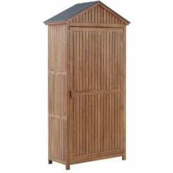 BELIANI Armoire De Jardin En Bois 200 X 100 Cm - Marron