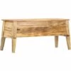 VidaXL Boîte De Rangement 99x35x48 Cm Bois De Manguier Solide - Brun -Rangement de jardin Soldes 23032149 1