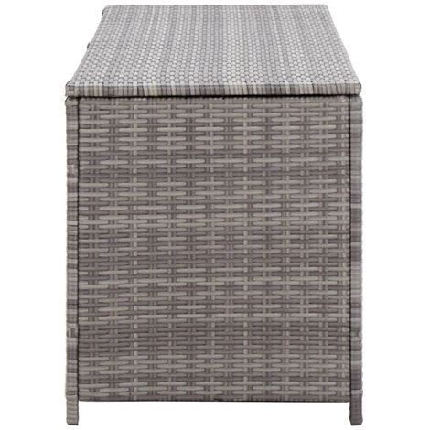 ASUPERMALL Boite De Rangement De Jardin Gris 150x50x60 Cm Resine Tressee 7 ASUPERMALL Boite De Rangement De Jardin Gris 150x50x60 Cm Resine Tressee – Image 5