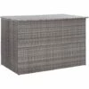 ASUPERMALL Boite De Rangement De Jardin Gris 150x100x100 Cm Resine Tressee 2 ASUPERMALL Boite De Rangement De Jardin Gris 150x100x100 Cm Resine Tressee -Rangement de jardin Soldes 23187466 1