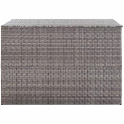 ASUPERMALL Boite De Rangement De Jardin Gris 150x100x100 Cm Resine Tressee -Rangement de jardin Soldes 23187466 2
