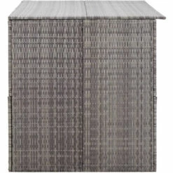 ASUPERMALL Boite De Rangement De Jardin Gris 150x100x100 Cm Resine Tressee -Rangement de jardin Soldes 23187466 5