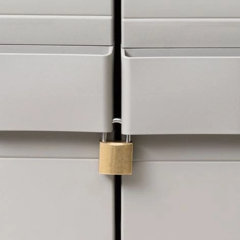 Topdeal Armoire De Rangement De Jardin Avec 4 étagères Noir Et Gris 7 Topdeal Armoire De Rangement De Jardin Avec 4 étagères Noir Et Gris – Image 5